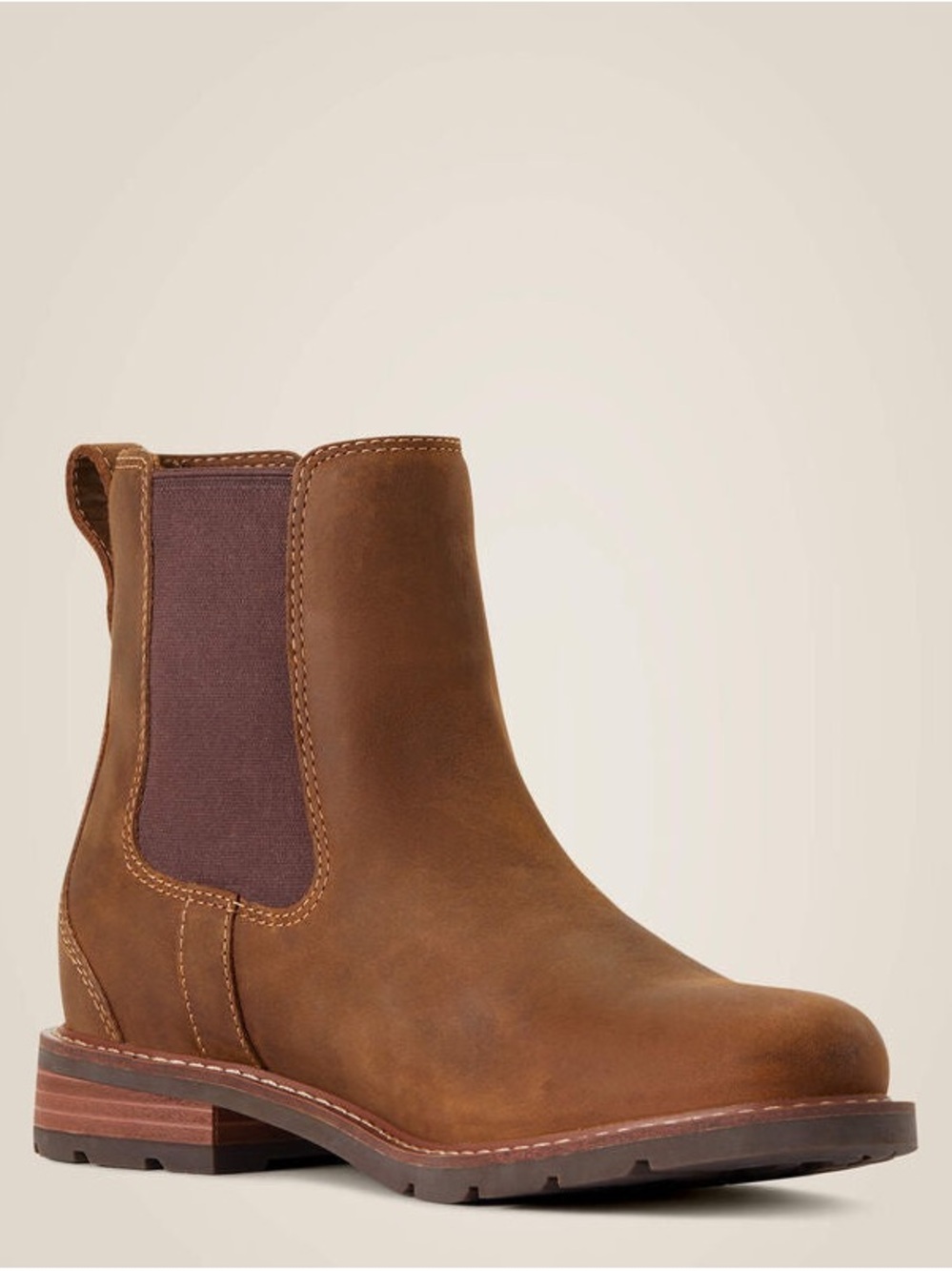 New Ariat Women's Wexford Weathered H20 Brown Leather Waterproof Chelsea Boot